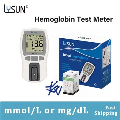 Lysun gemoglobin analizatori portativ qo'lda ishlatiladigan sog'liqni saqlash gemoglobin o'lchagichi